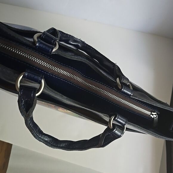 Patricia Nash Clemence Leather Satchel Crossbody Purse Bag Le Fleur Beauty! Read - Picture 8 of 12